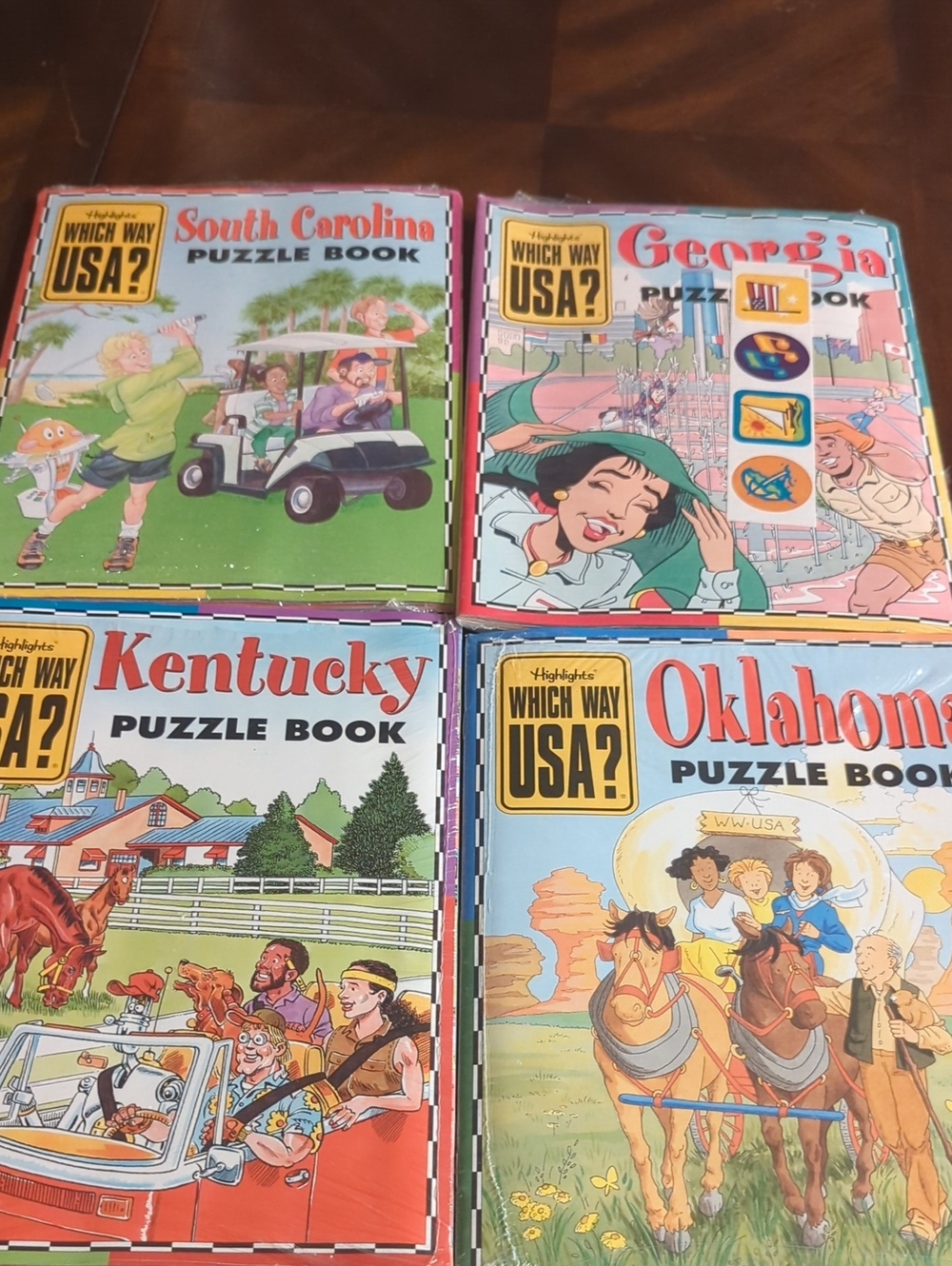 Highlights "Which Way USA" Puzzle Book Magazines with Maps set of 15 NEW